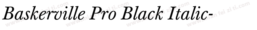 Baskerville Pro Black Italic字体转换